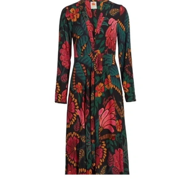 FARM Rio Floral Maxi Dress - Black, Red, Green - Picture 3 of 5